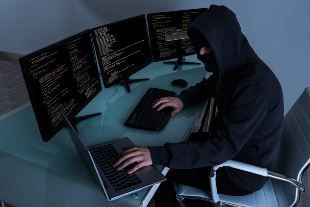 Hacker Stealing Data - Photo, Image