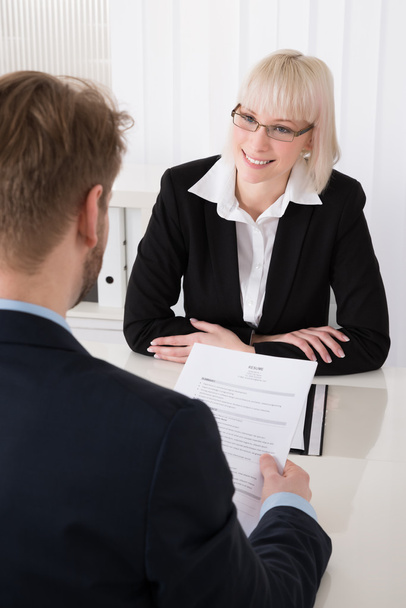 Manager Interviewing Applicant - Valokuva, kuva