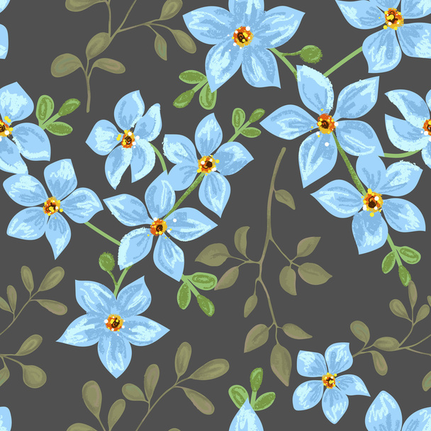 seamless background with poppies - Vector, imagen