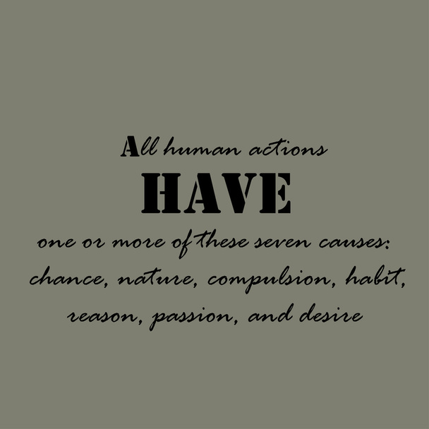 All human actions have one or more... - Vector, Image