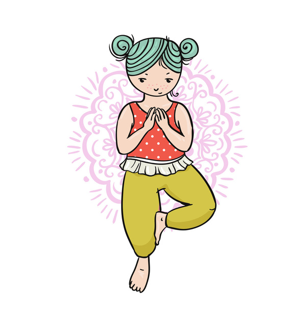 Kid yoga logo  - Вектор,изображение