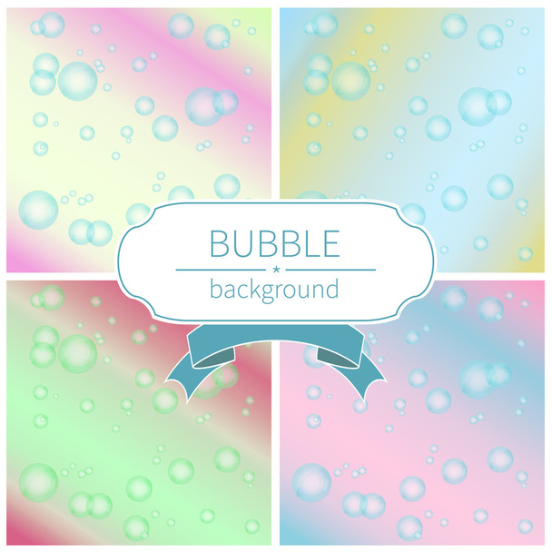 Set of bright bubbles backgrounds - Вектор,изображение