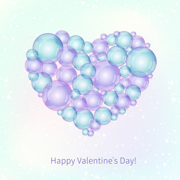 Romantic Valentine's day card - Vector, Image