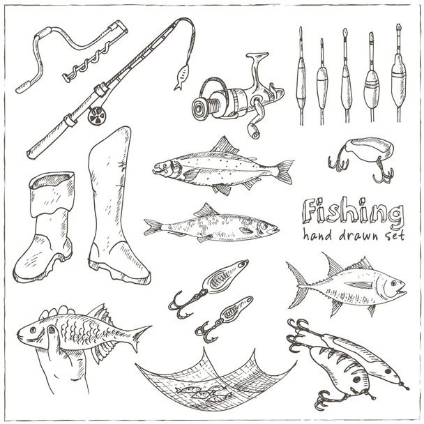 Fishing tackle tools. - Vektör, Görsel