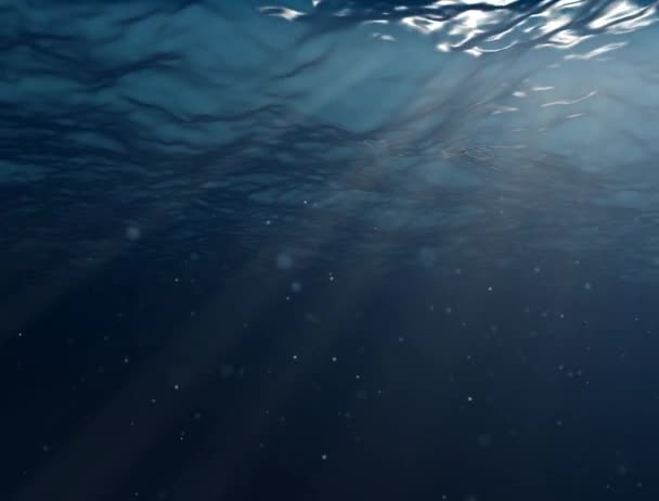 Looping-Blick von Unterwasser des Ozeans. Nahtloser Hintergrund. - Filmmaterial, Video