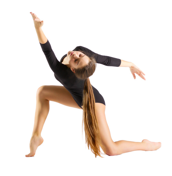 Young girl engaged art gymnastic - Φωτογραφία, εικόνα