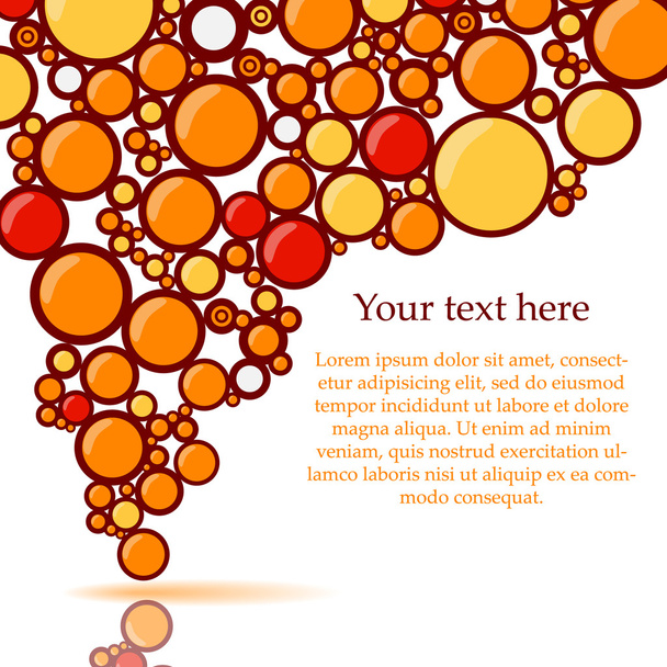 Background with color bubbles. Orange - Vektori, kuva