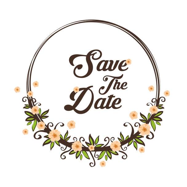 Save the date graphic design, vector illustration - ベクター画像