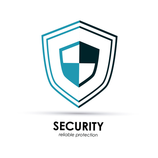 icona dello scudo di sicurezza, illustrazione vettoriale - Vettoriali, immagini
