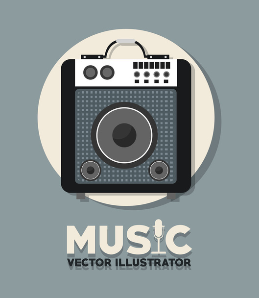 Głośnik, koncept brzmienia, ilustracji wektorowych - Wektor, obraz