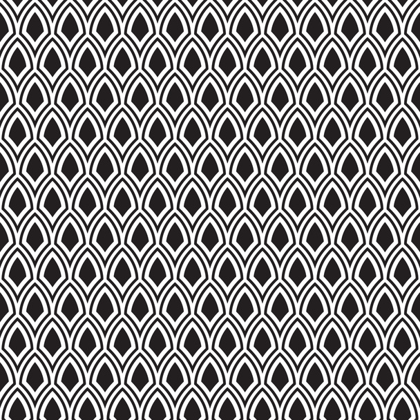 Abstracte naadloze Black and White Art Deco Vector Pattern - Vector, afbeelding