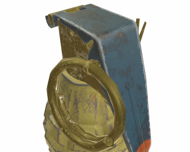 Mk2 grenade 3D illustration - Fotoğraf, Görsel