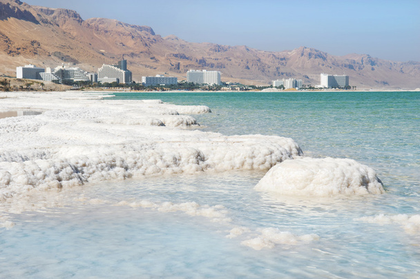 залежи минеральных солей, Мертвое море, Израиль
 - Фото, изображение