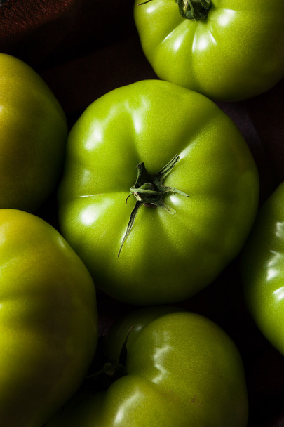 Raw Organic Green Tomatoes - Photo, Image