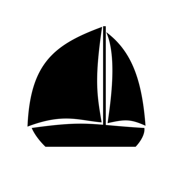 Sailing boat icon. Yacht symbol. Vector illustration - Vector, Image