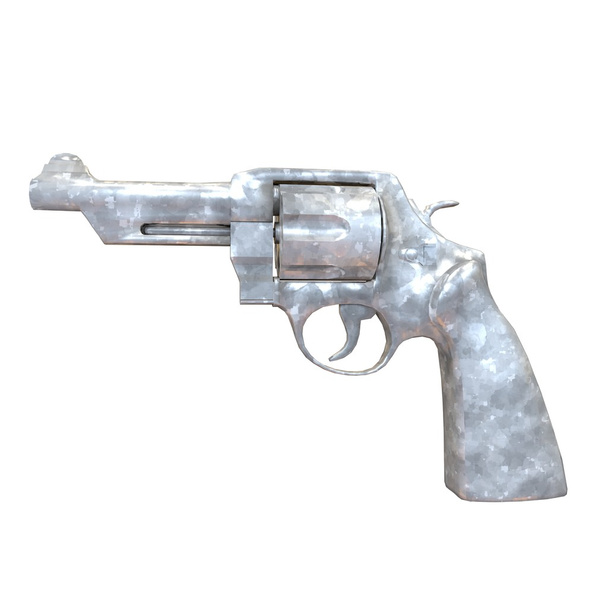 3D illustratie abstract van revolver - Foto, afbeelding