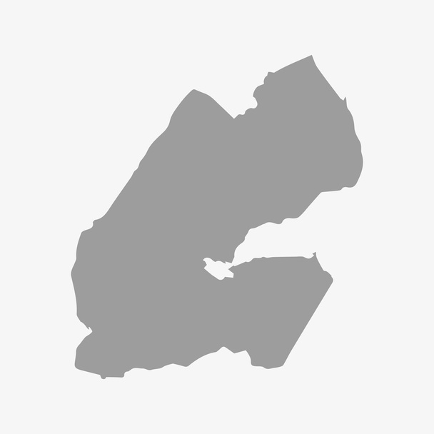 Карта Джибути в сером на белом фоне
 - Вектор,изображение