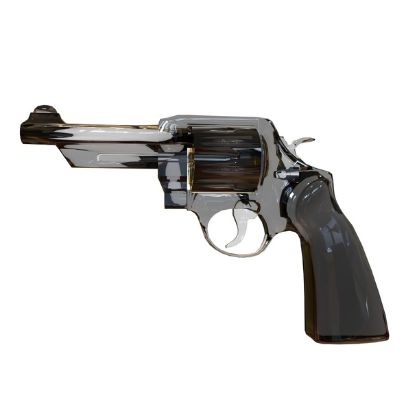 3D Illustration Abstrakt des Revolvers - Foto, Bild