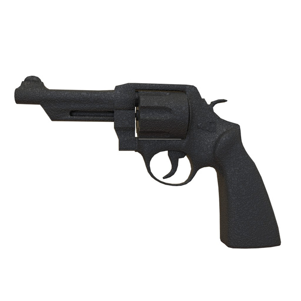 3D Illustration Abstrakt des Revolvers - Foto, Bild