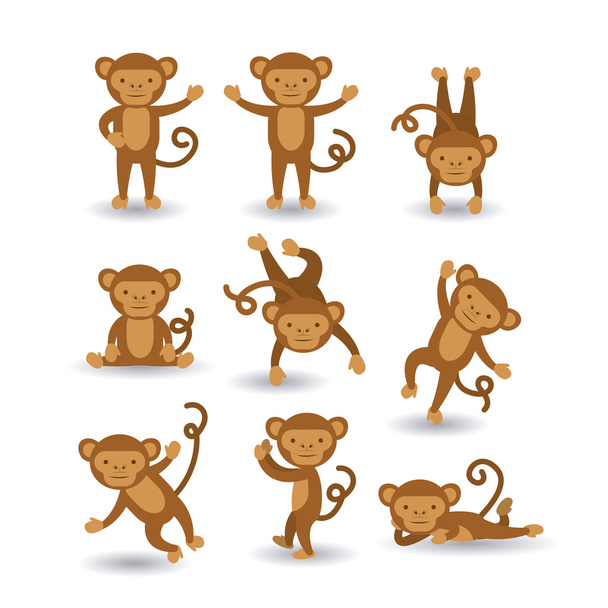 conception de singe mignon
 - Vecteur, image