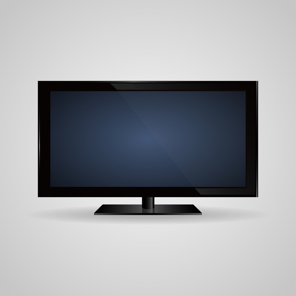 Экран телевизора, lcd, pma реалистичная векторная иллюстрация
 - Вектор,изображение