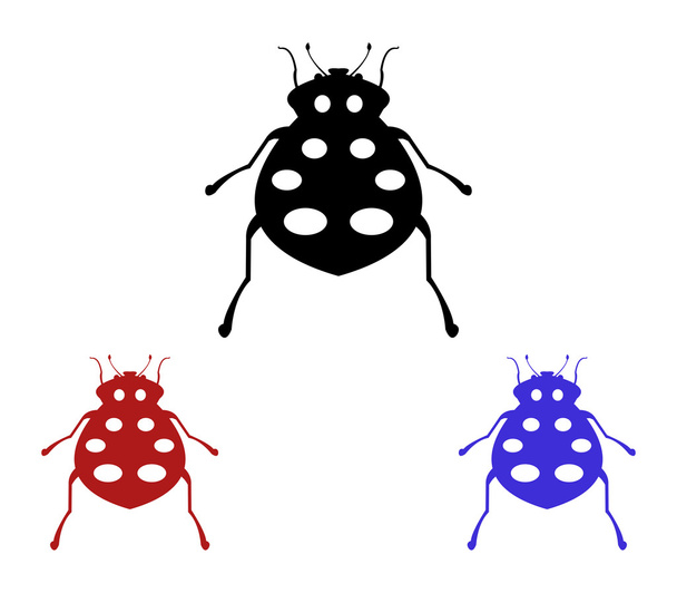 ladybugs illustrated on a white background - Photo, Image