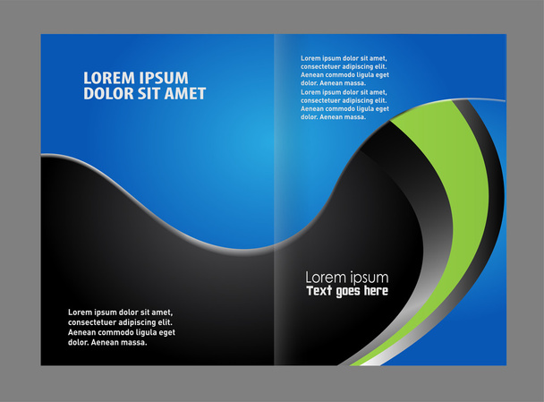 Bi-fold brochure template design  - Vector, Image