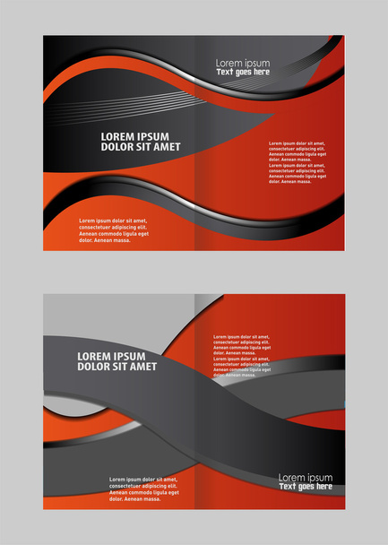 Профессиональный бизнес-флаер, корпоративный шаблон оформления брошюры
 - Вектор,изображение