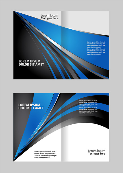 プロフェッショナルなビジネス チラシ、企業パンフレットのデザイン テンプレート - ベクター画像