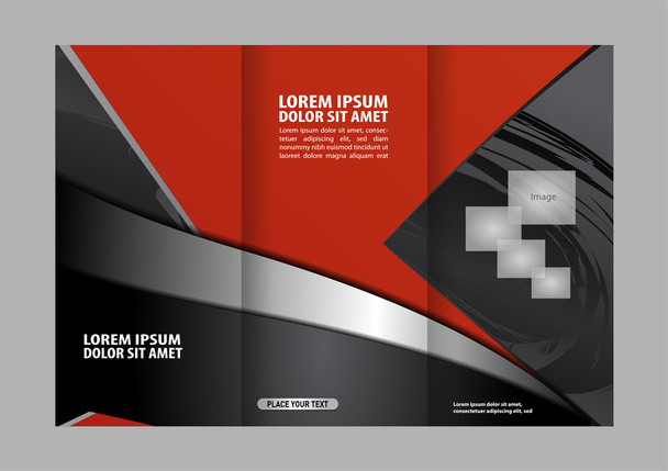 Presentación frontal y posterior de diseño profesional de dos páginas Business Trifold, Flyer, Banner o Plantilla
. - Vector, imagen
