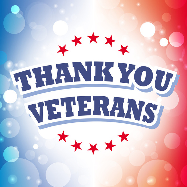 gracias banner de veteranos en el fondo de celebración 2
 - Vector, Imagen