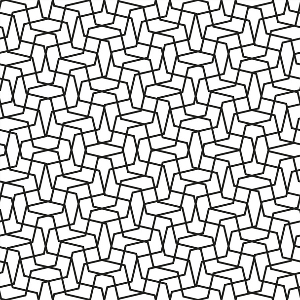 einfaches geometrisches Vektormuster - Linien auf weißem Hintergrund - Vektor, Bild