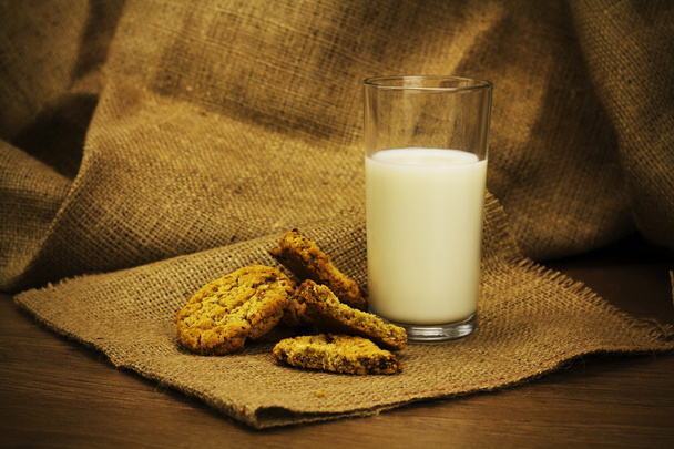Soubory cookie na rustikální pozadí - Fotografie, Obrázek