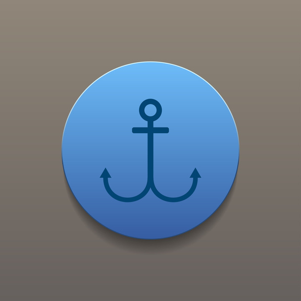 Anchor symbol.  Modern design flat style icon - Vector, Image