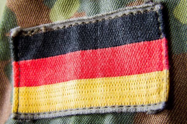german flag appliquied on military jacket - Photo, Image