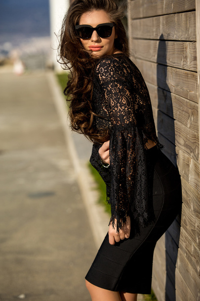 Krásná dívka model bruneta - Fotografie, Obrázek