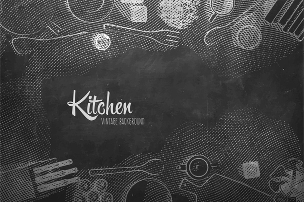 Background with kitchen appliances  - Вектор,изображение