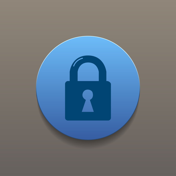 lock icon. Flat design style. - Vector, Image
