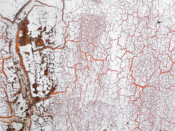 Old cracked paint on the wall. Grunge texture - Foto, imagen