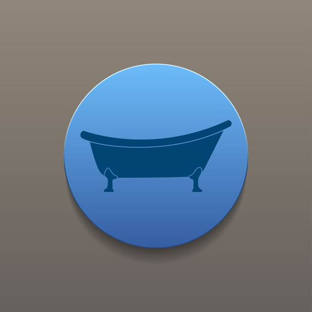 Bathtub Icon. Flat design style. - Vector, Image