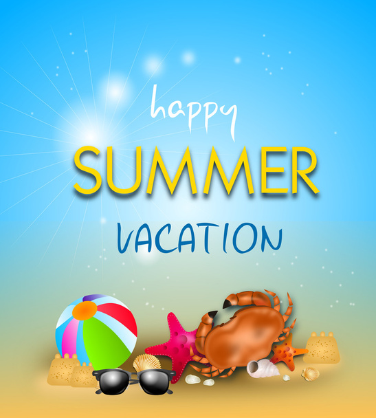 Summer seaside greeting card - Photo, Image