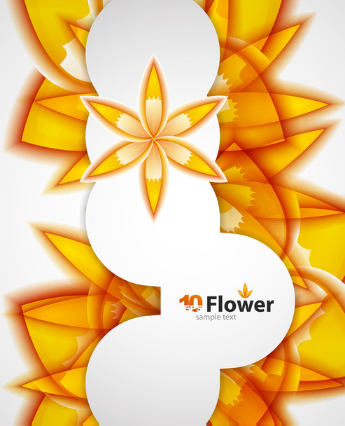 vektör tasarlamak turuncu çiçekler arka plan - Vektör, Görsel