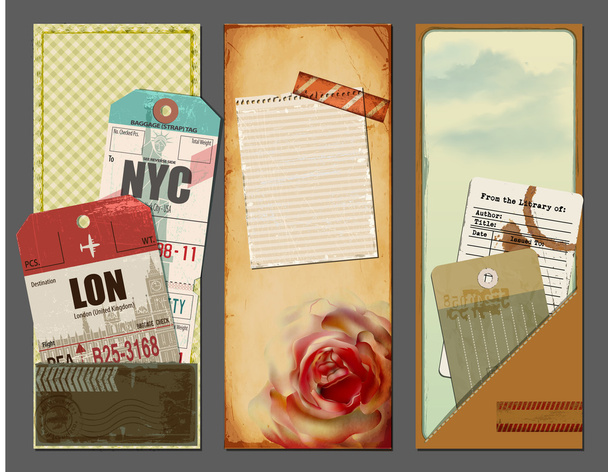 Vintage Travel Banners - Vector, Image