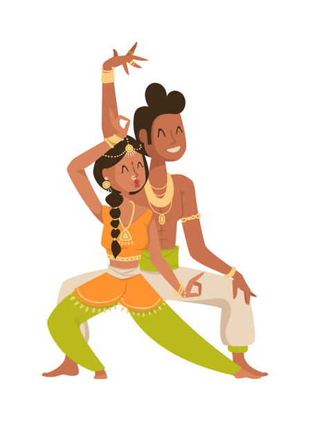 Indiase danseres Bollywood traditionele partij cultuur vector. - Vector, afbeelding