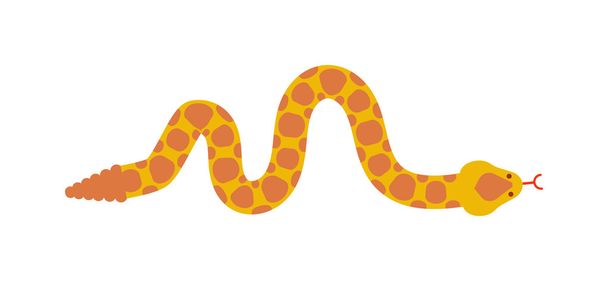 Snake karakter vadon élő állatok természet mérgező hüllő rajzfilm vektor - Vektor, kép