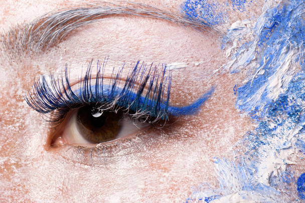 Kunst Make-up. schönes Frauenporträt mit Make-up, Nahaufnahme - Foto, Bild