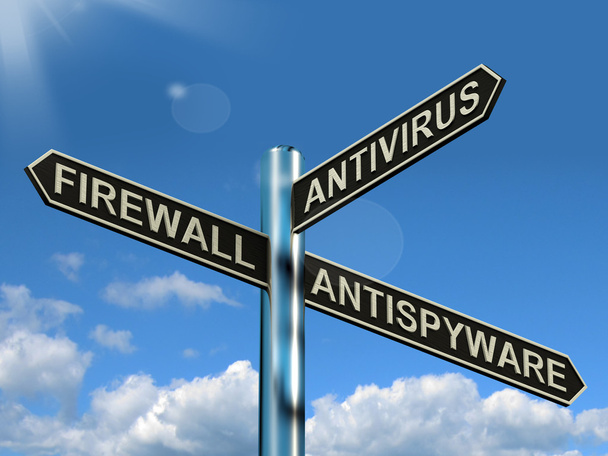 αντιπυρική ζώνη προστασίας από ιούς antispyware προσανατολισμού προβολή στο internet και com - Φωτογραφία, εικόνα