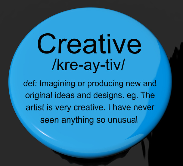 Botón de definición creativa que muestra ideas originales o de arte
 - Foto, imagen