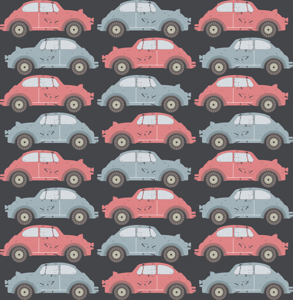Seamless pattern with old cars - Vettoriali, immagini