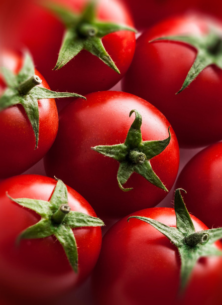 Pomidory czereśniowe grupy zbliżenie - Zdjęcie, obraz